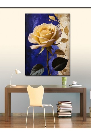 Kanvas Tablo Altın Sarı Gül 70cmx100cm