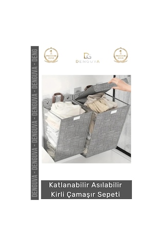 Çamaşırsepeti Modern Tasarım Yer Tasarrufu Sağlayan Şık Katlanabilir Asılabilir Kirli Çamaşır Sepet Çok Renkli
