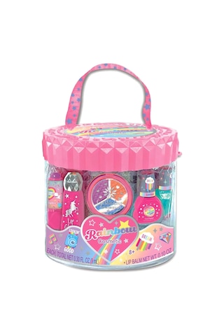 Sparkle Rainbow Taşınabilir Kozmetik Seti: Minik Güzellik Uzmanlarının Yeni Favorisi