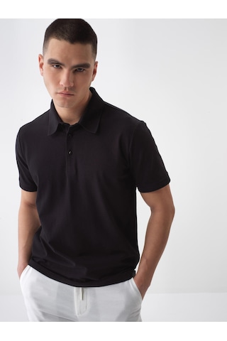 Xint Siyah Pamuk Dokulu Slim Fit Tişört 502207