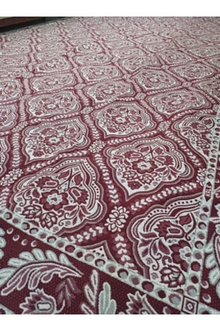 Savan Dokuma Halı Örtüsü 9m² Kale Bordo5 Bordo