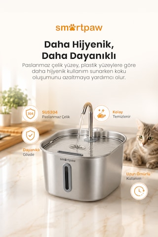 Smartpaw Aqua Prime Kedi Su Pınarı Distribütör Garantili