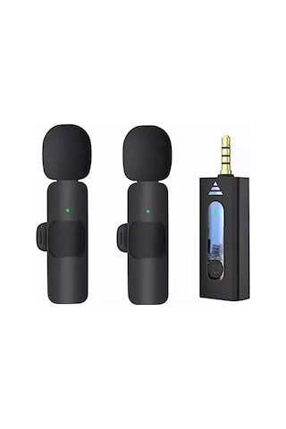Ikili Yaka Mikrofonu 3.5mm Aux Girişli Sokak Müzisyenleri Amfi Hoparlör Bilgisayar Youtuber Tablet Uyumlu Tak Çalı