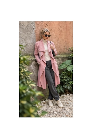 Lila Mare Tekstil Pudra Kaşe Kap Kaban Pembe Pembe