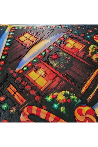 Baston Şekerli Yeni Yıl Evi Kapı Ve Duvar Süsü 30x30