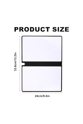 Hombey Siyah A5 Yeniden Kullanılabilir Silinebilir Defter - Masa Üstü Not Alma, Mesaj Tahtası, Yazma Ve Taslak Çizim İçin - 1 Beyaz Tahta Kalemi Ve Silme Bezi Hediye Siyah