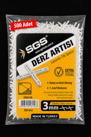 Derz Artısı 3 Mm Oluklu 1 Paket/500 Adet Fayans Seramik Döşeme Derz Arası