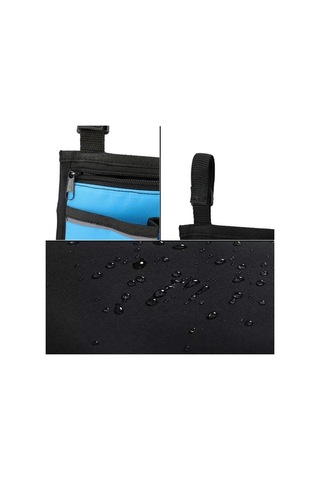 Didadodo Tekerlekli Sandalye Çantası - Yansıtıcı Şeritli, Çok Cepli, Kol Dayama Çantası 33x18cm Mavi - Yeni Tasarım Mavi