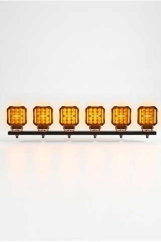 Çalışma Lambası Metal Kare 6'lı Led Bar