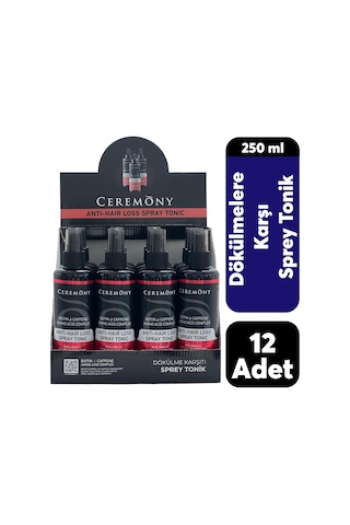 Ceremony Biotin & Caffeine & Amino Acid Complex İçeren Dökülme Karşıtı Sprey Tonik 12 x 250 ML