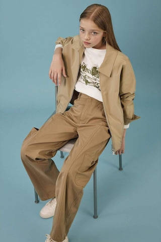 Defacto Baggy Fıt Gabardin Pantolon Kız Çocuk H1949a826smkh436 Haki-kh436