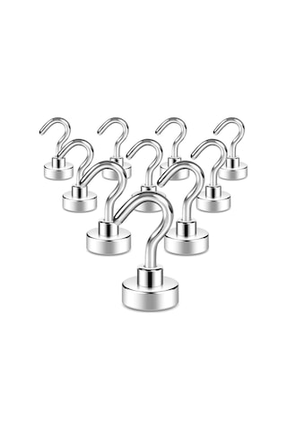 10 Adet Manyetik Kanca, Kancalı Güçlü Toprak Mıknatısları