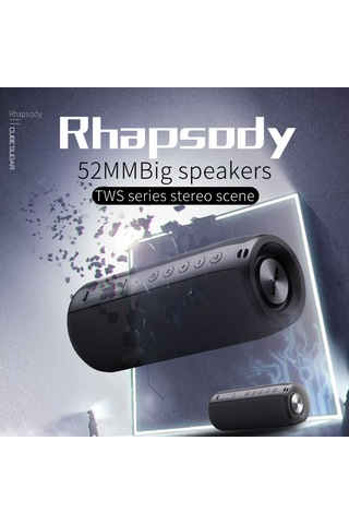 Springsun Zealot S51 Ipx5 Su Geçirmez Bluetooth Hoparlörü 5.0 Versiyonu 10w Çift Hoparlörlü 15m Menzil 1800mah Pil Mavi