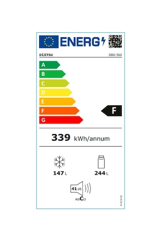 Dijitsu DBD560 391 L No Frost Gardırop Tipi Çekmeceli Buzdolabı Inox