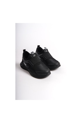 Daxtors Pinko Çocuk Unisex Garantili Günlük Ortopedik Unisex Sneaker Spor Ayakkabı Siyah-füme
