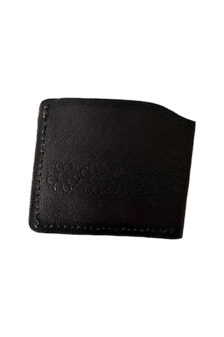 Gerçek Deri El Yapımı Özel Tasarım El Yapımı Klasik Cüzdan Siyah