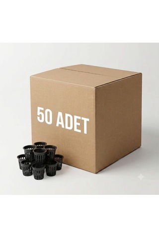 50 Adet 5 Cm File Saksı Topraksız Tarıma Uygun Saksı Hidroponik