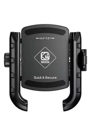Kewig Quick&secure Titreşim Modüllü Telefon Tutucu Gidon Ve Ayna Bağlantılı Siyah