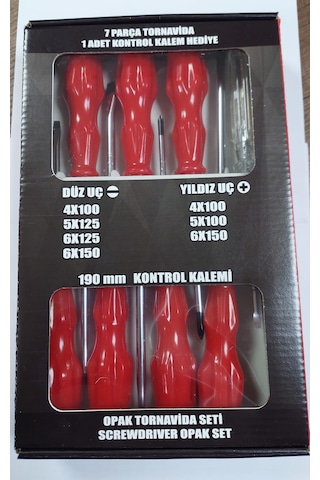 Rayno Tornavida Set 7 Parça + Kontrol Kalem