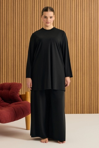 Aker Rayon Pijama Altı Siyah Siyah