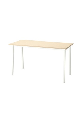 Ikea Mıttzon Çalışma Masası Tablası, Huş Kaplama, 140x68 Cm Çok Renkli