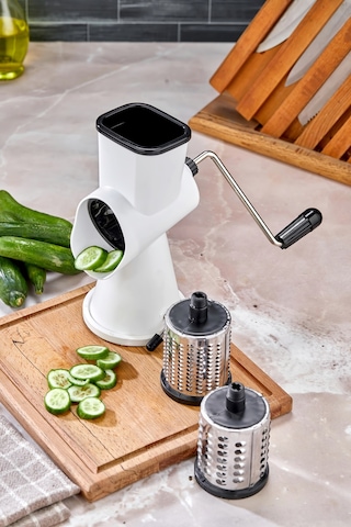 Cooker Paslanmaz Çelik Çevirmeli Rende Kollu Sebze Doğrayıcı Ckr3380-siyah Siyah