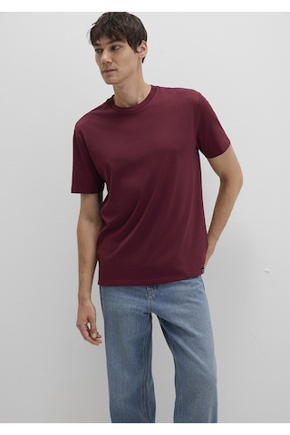 Mavi - Etiket Detaylı Bordo Basic Tişört 0611824-70394 Bordo