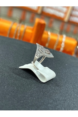 Firuze Gümüş Oval Su Yolu Mekik Modeli Gümüş Yüzük F16001156
