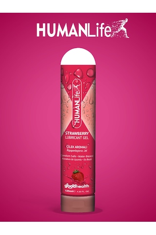 HumanLife Çilek Aromalı Kayganlaştırıcı Jel Lubricant 125 ML
