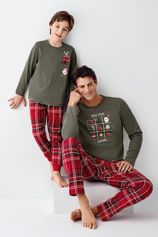Arnetta Erkek Çocuk Yeşil Pijama Takımı Ar3513-c-v1
