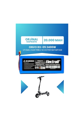 Onvo Rx-05 2400w 60v 20ah Elektrikli Scooter Bataryası Mavi