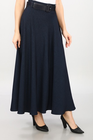 Soralline Kadın Etek Kışlık Kloş 779 Lacivert