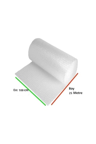 Balonlu Naylon 100cm X 25mt En: 100 Cm, Boy: 25mt. Üç Katlı Eşya Koruma Ambalajı, Pat Pat