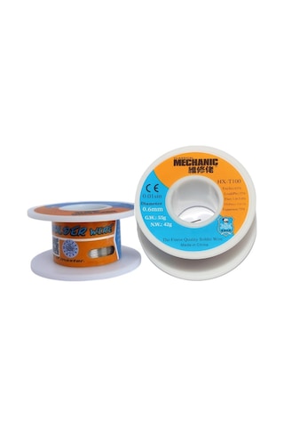 Mechanic Lehim Teli 0.6mm 42gr %63 Sn %37 Pb Fluxlu Profesyonel Smd Ve Mikro Lehim Teli