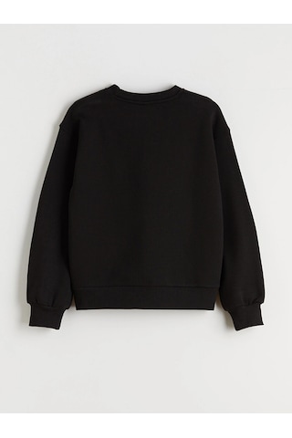 LC Waikiki Lcw Kids Ekru Bisiklet Yaka Çiçekli Kız Çocuk Sweatshirt 2'li Ecru Prınted