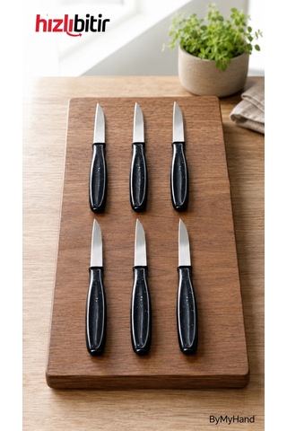 Bymyhand Siyah Meyve Bıçağı 6'lı Set