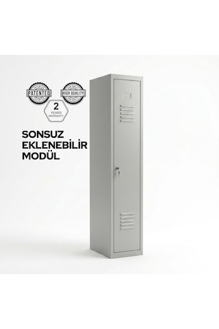 Eklenebilir Modüllü Çok Amaçlı Dolap Gri