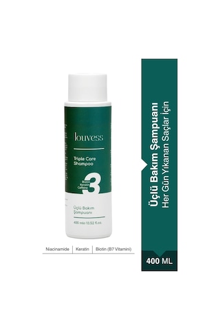 Louvess Biotin Keratin ve Kafein İle Güçlendirilmiş Saç Bakım Şampuanı 400 ML