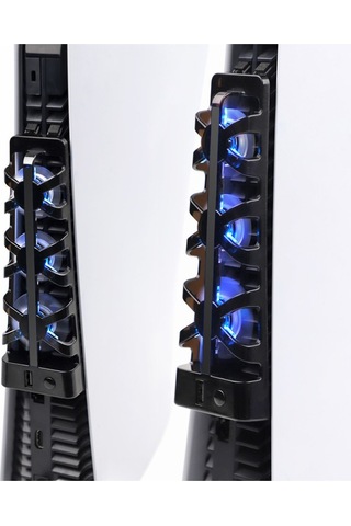 Tp5-1523 Ps5 İçin Led Işıklı Hız Ayarlı Soğutma Fanı Siyah