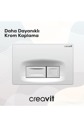Creavit Ore Parlak Krom Kaplama Kumanda Paneli GP3004.00 Parlak Krom