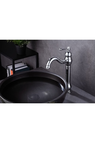 İsaoğlu Yapı Gümüş Çanak Lavabo Bataryası Krom Lavabo Musluğu Polina Çanak Armatür Banyo Bataryası Gümüş