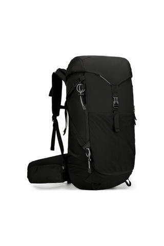 Lemestar Erkekler İçin Siyah Dış Mekan Sırt Çantası, 25kg Yük Taşıma Kapasitesi, Dayanıklı Nylon, Çok Bölmeli, Yüksek Görünürlük Reflektör, Yağmur Kılıfı, Bisiklet Turu Kamp Trekking Siyah