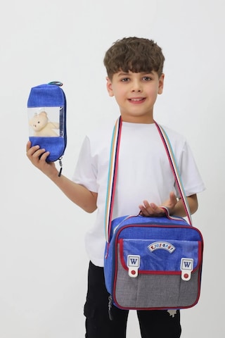 Out And Explore 3'lü Çanta Seti Sırt Çantası Beslenme Çantası Kalemlik İlkokul Peluş Oyuncak Hediye Gri