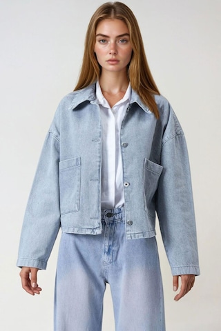 Lior Design Jean Ceket Vintage Açık Mavi