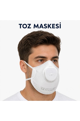 Ventilli Konik Toz Maskesi Yüksek Konforlu Tasarım Toz Ve Partiküllere Karşı İş Güvenliği Maskesi