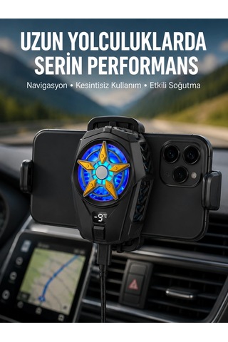Hubrendy Tekno Mobil Cihaz Soğutma Radyatörü Metal+abs, Type-c Kablolu Yeni Nesil