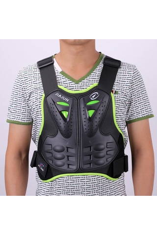 Suntek Dirtbike Green L Için Motosiklet Koruma Yeleği Omurga