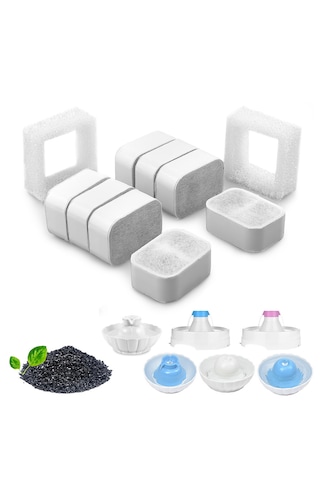 Ecronicword 8'lı Paket Evcil Hayvan Su Dağıtıcı Filtre Kartuşları F13