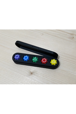 Squid Game Gonggi 5 Taş Oyun Seti, Özel Uzun Kutulu, Ağır Taşlı V