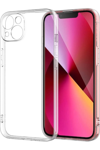 Apple Uyumlu iPhone 13 Mini Seffaf Silikon Kamera Korumali 3D Tipali 551341642